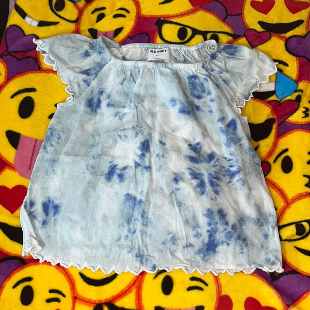 Old Navy Girls Tie Dye Blue Top